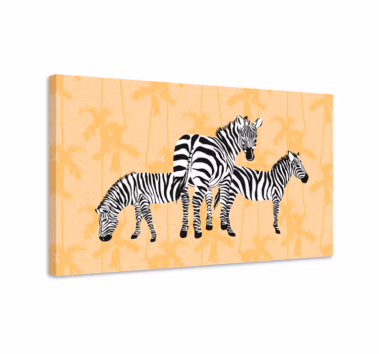 Wandbild tier zebra trio darstellung - TenStickers