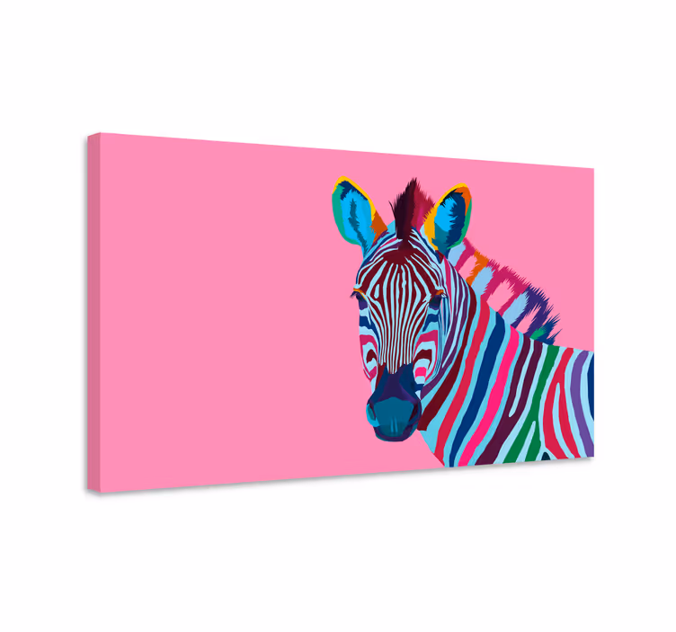 Wandbild tier lebhaftes zebra bild - TenStickers