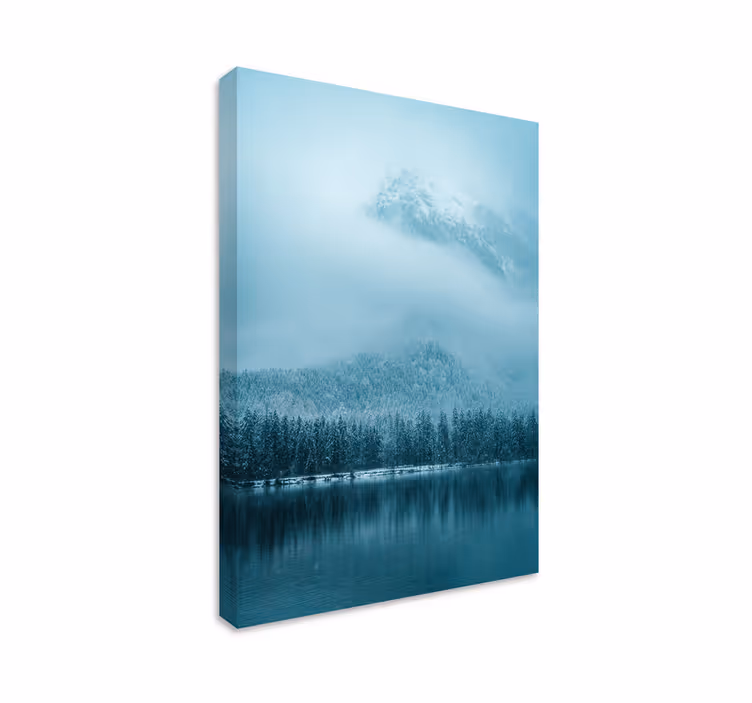 Wandbilder landschaft nebelberg spiegelung - TenStickers