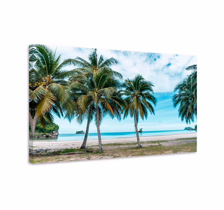 Wandbilder landschaft tropische palmen szene - TenStickers