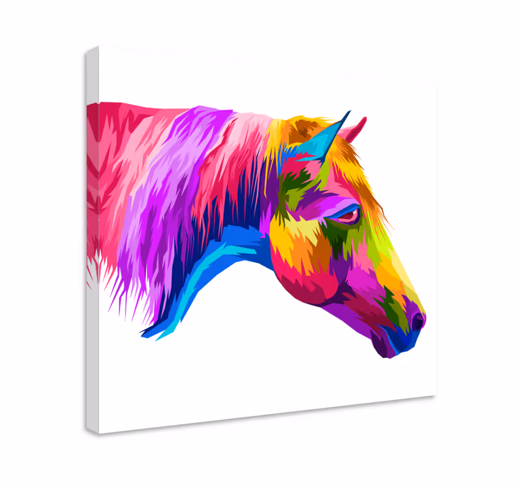 Wandbild Pferd Mehrfarbiges pferd - TenStickers