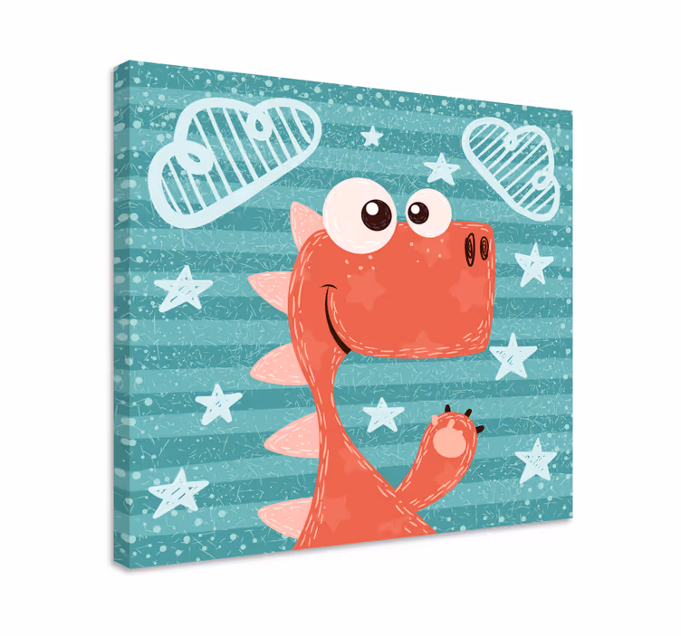 Wandbild  Cartoon-Dinosaurier freundlich - TenStickers