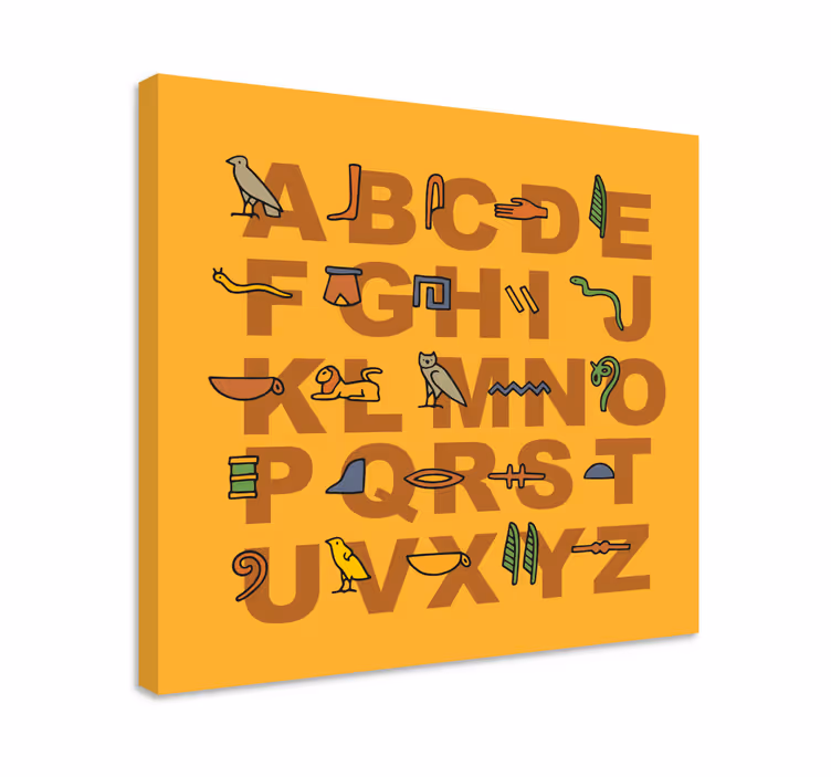 Leinwandbild bunte alphabet symbole - TenStickers