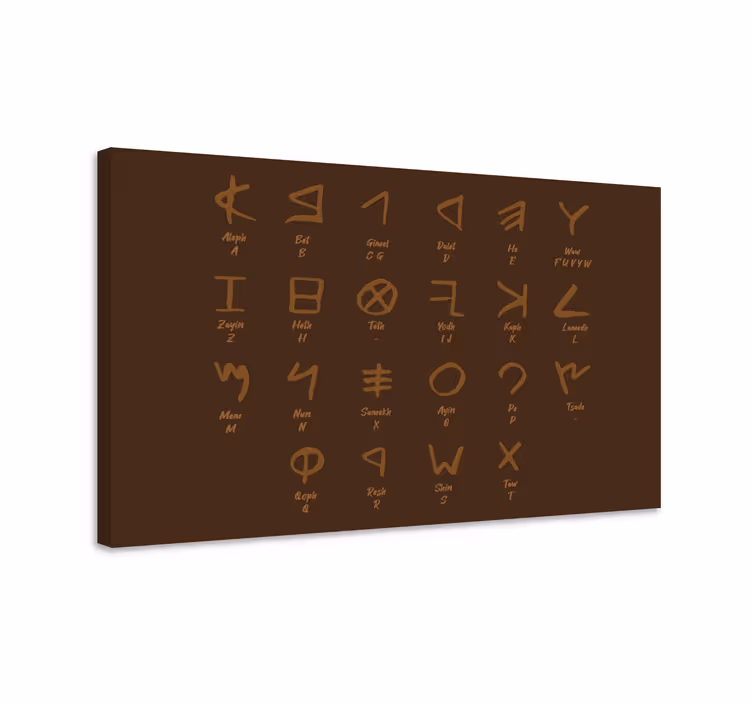 Leinwandbild mit symbolischem buchstaben-set - TenStickers
