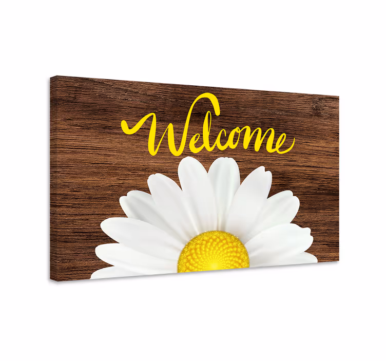 Leinwandbild helle gänseblümchen grüße - TenStickers
