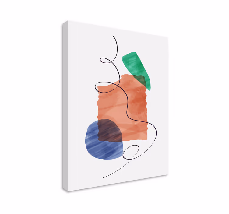 Wandbilder modern mit anordnung abstrakter formen - TenStickers