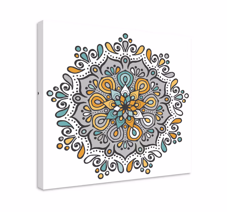 Mandala Wandbilder Mandala bunt mit blumenform - TenStickers