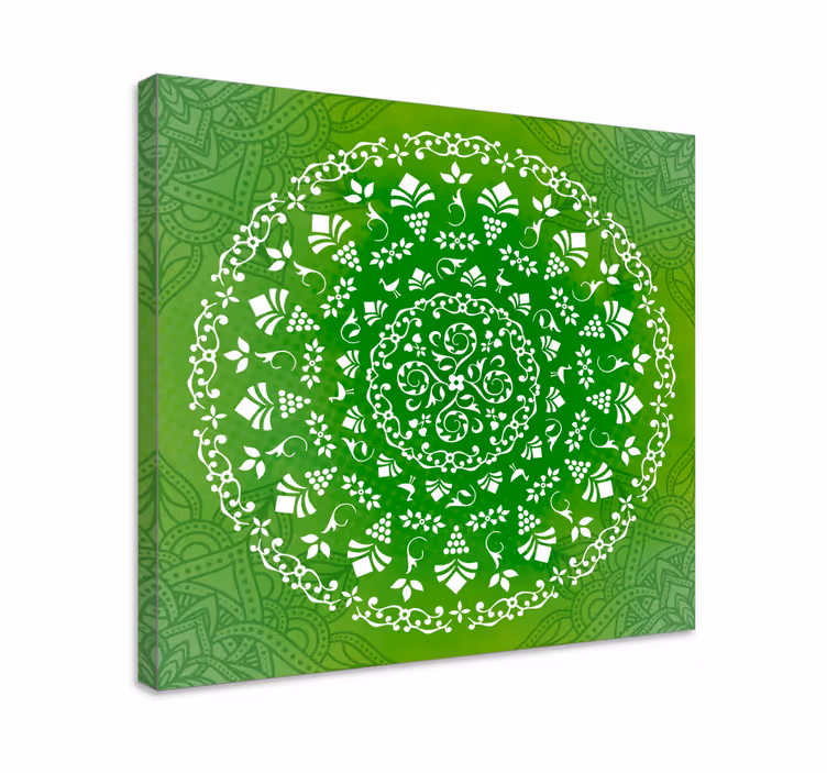 Zen bilder leinwand detailiertes botanisches mandala - TenStickers