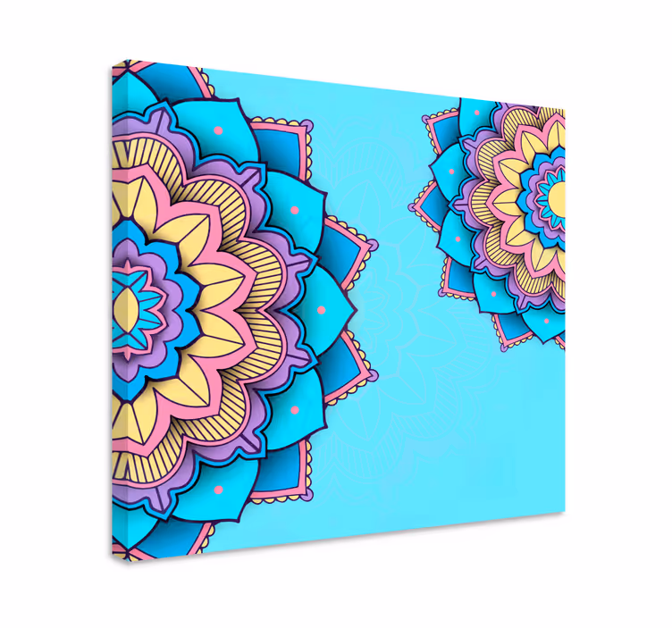 Mandala Wandbilder Zwei bunte mandalamuster - TenStickers