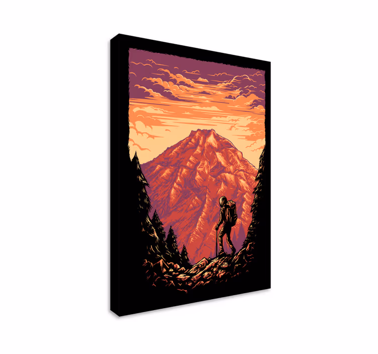 Wandbilder landschaft bergwanderabenteuer - TenStickers