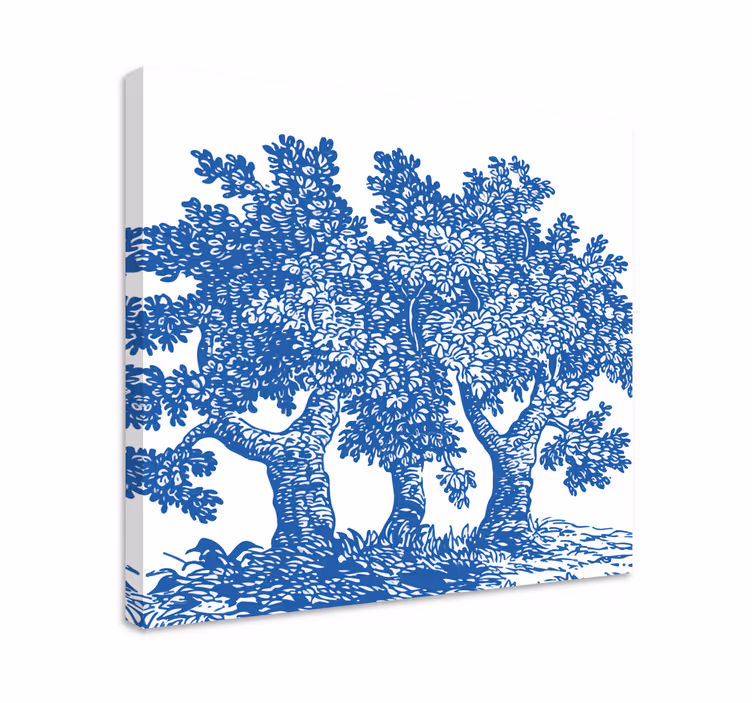 Wandbild baum mit drei blühenden bäumen - TenStickers