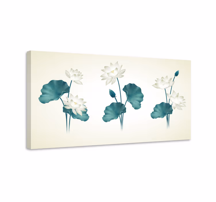 Leinwandbild lotusblumen komposition - TenStickers