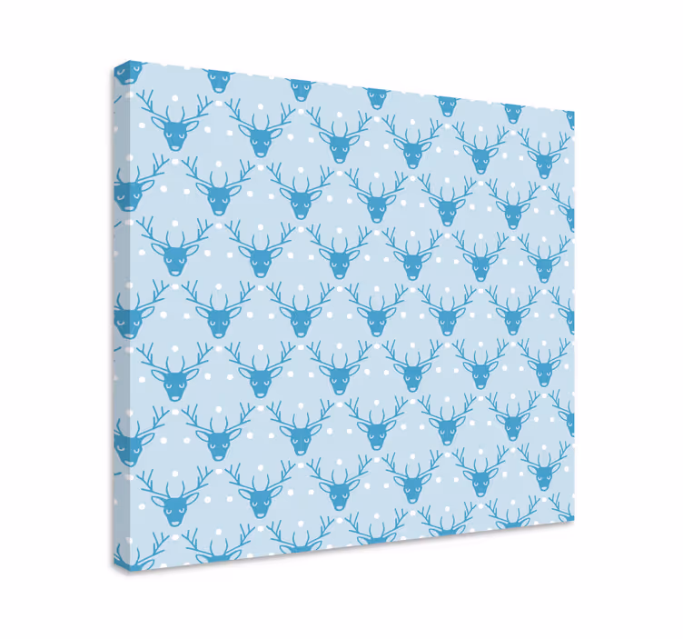 Hirsch bild leinwand winter hirsch muster - TenStickers
