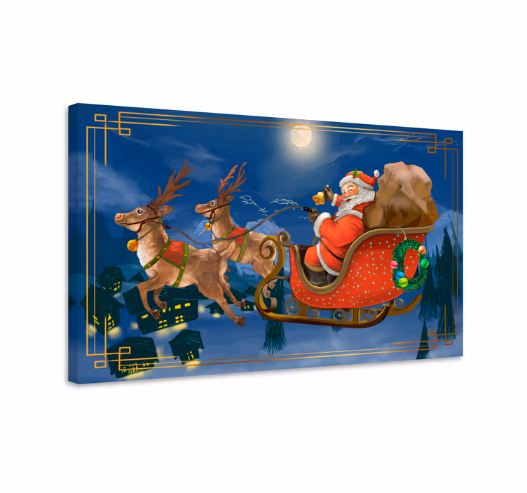 Leinwandbild Weihnachten Weihnachtsmann - TenStickers
