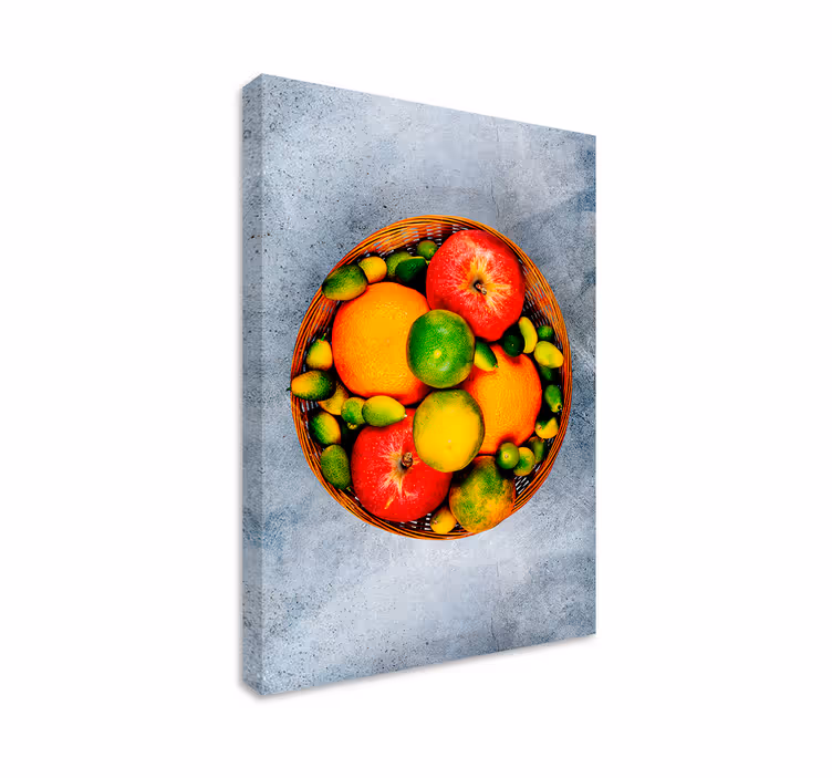 Leinwandbild Obst lebendiger obstkorb - TenStickers