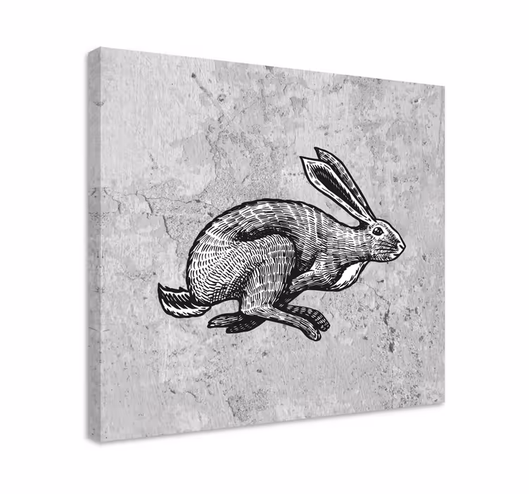 Wandbild tier design des laufenden hasen - TenStickers
