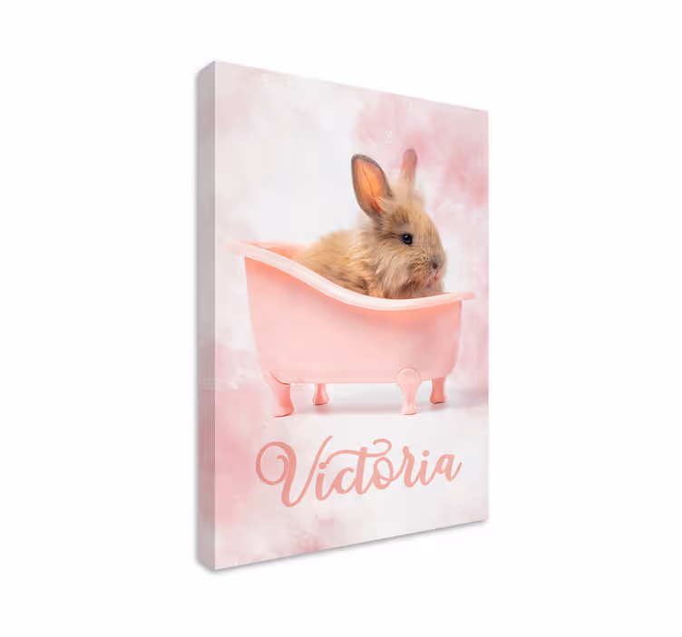 Wandbilder katzen und süßes kaninchenportrait - TenStickers