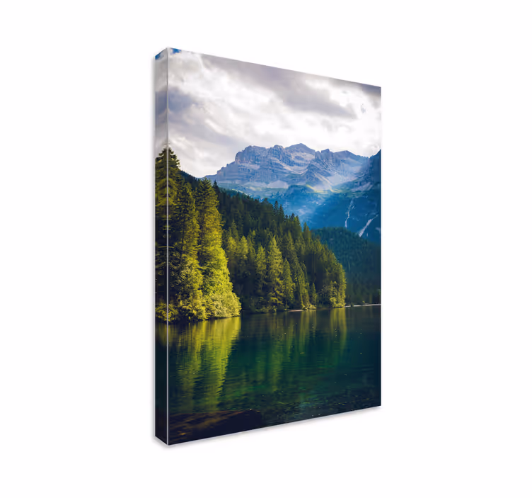 Wandbilder landschaft bergspiegel der ruhe - TenStickers