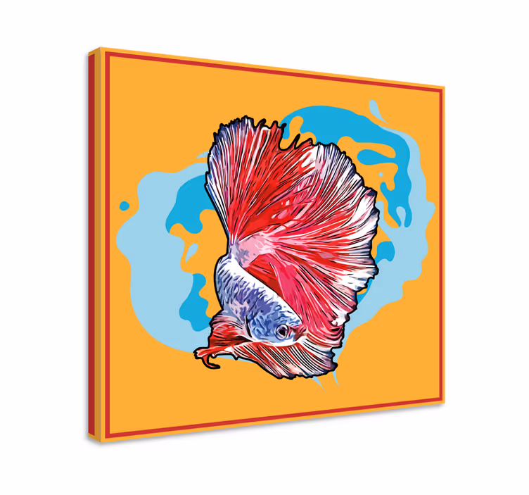 Wandbild fische in lebendigen betta-farben - TenStickers