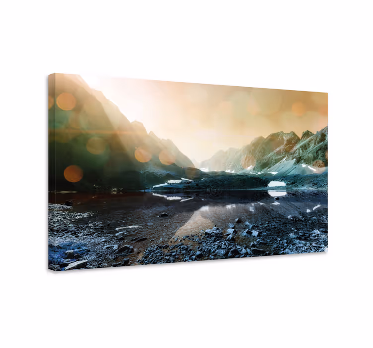 Wandbilder landschaft bergspiegelungen - TenStickers