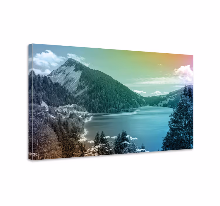Wandbilder landschaft gebirgssee aussicht - TenStickers