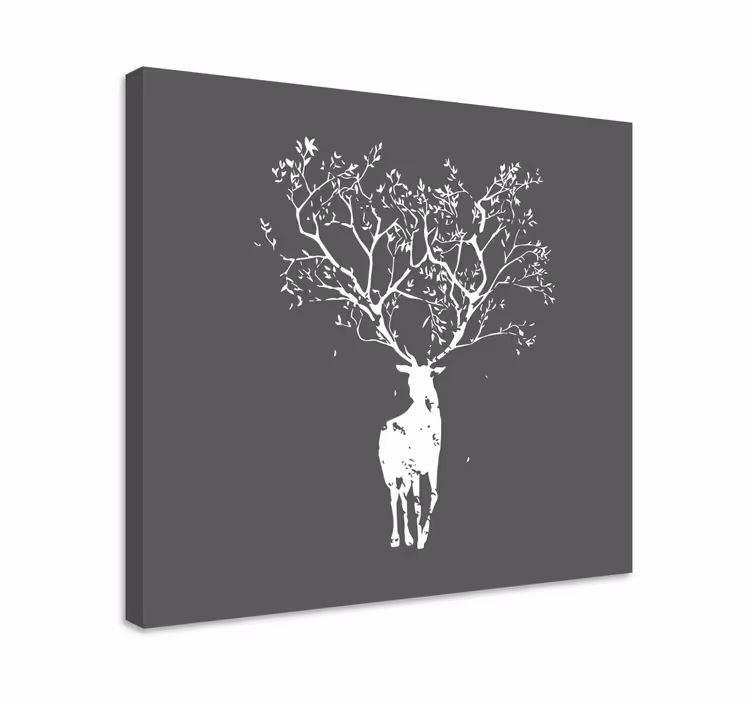 Hirsch Wandbild Baumhirsch - TenStickers