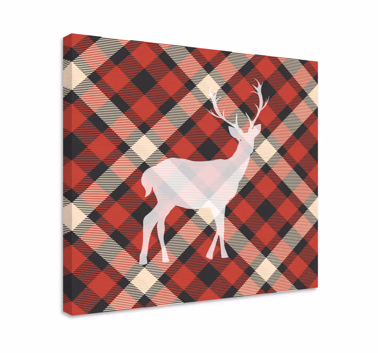 Hirsch bild leinwand stilisierte hirschsilhouette - TenStickers