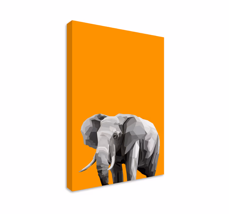 Wandbild Elefant Geometrischer elefant - TenStickers
