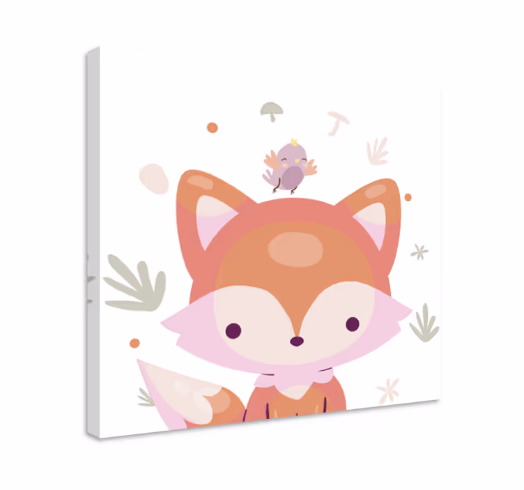 Wandbild tier süßes fuchsdesign - TenStickers