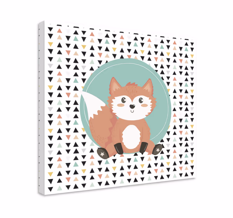 Wandbild tier niedlicher fuchs charakter - TenStickers