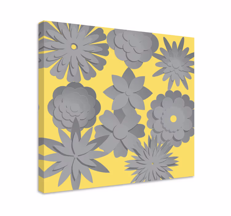 Leinwandbild Blume blumensilhouette - TenStickers