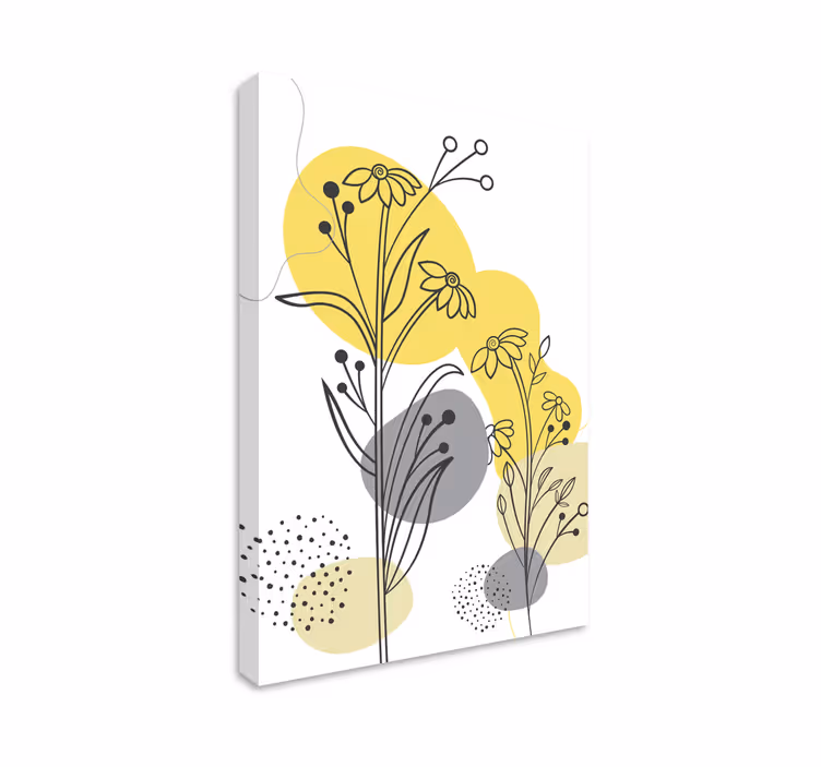 Leinwandbild mit aufwändigem botanischen arrangement - TenStickers