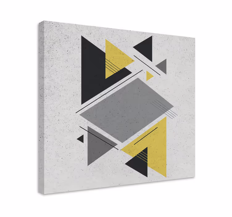 Geometrische wandbilder in anordnung geometrischer formen - TenStickers