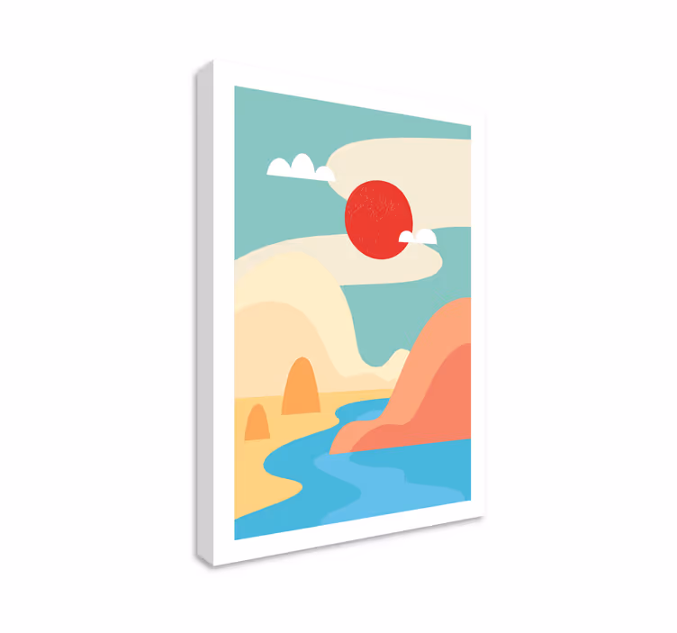 Wandbilder landschaft abstrakte naturszene - TenStickers