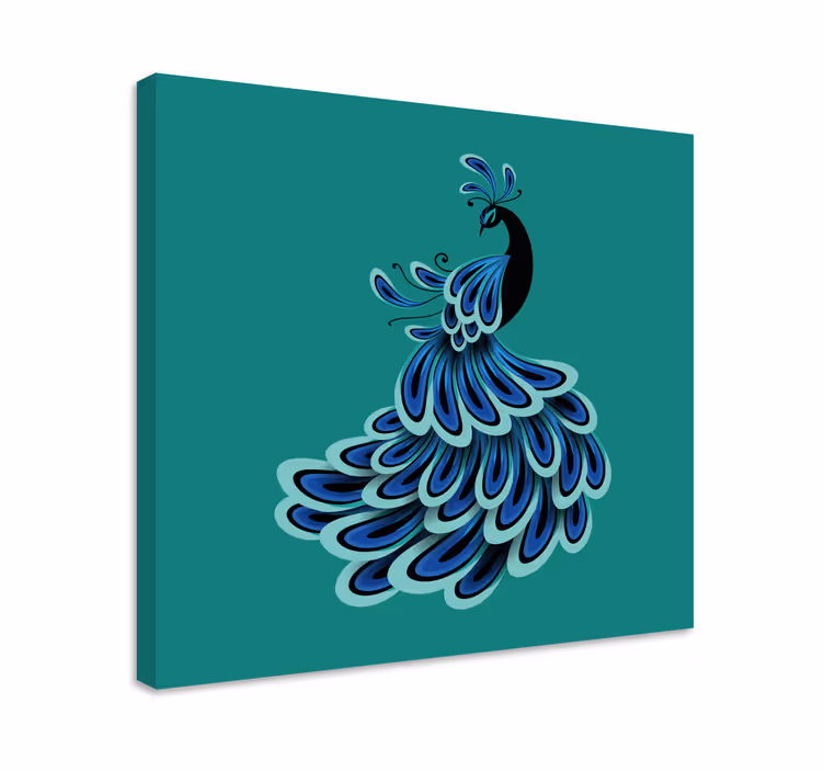 3d leinwandbild im eleganten pfauendesign - TenStickers