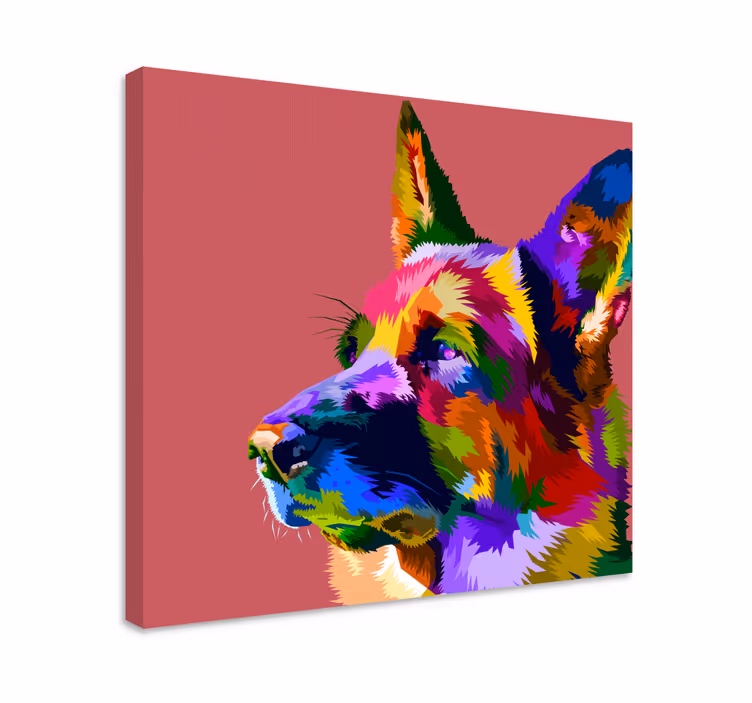 Wandbilder Hunde Regenbogen deutscher schäferhund - TenStickers
