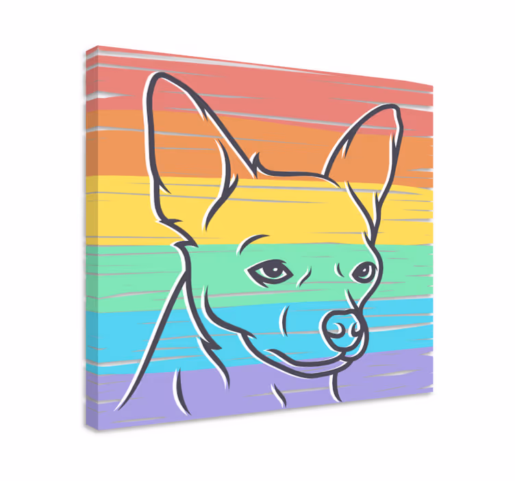 Wandbilder hunde im stilisierten hundeporträt - TenStickers