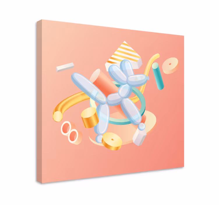 Leinwandbild obst mit ballon-tierformen - TenStickers