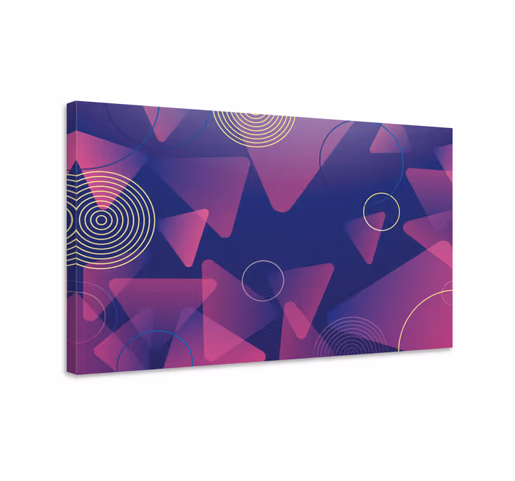 Geometrische wandbilder mit dynamischem formenmuster - TenStickers