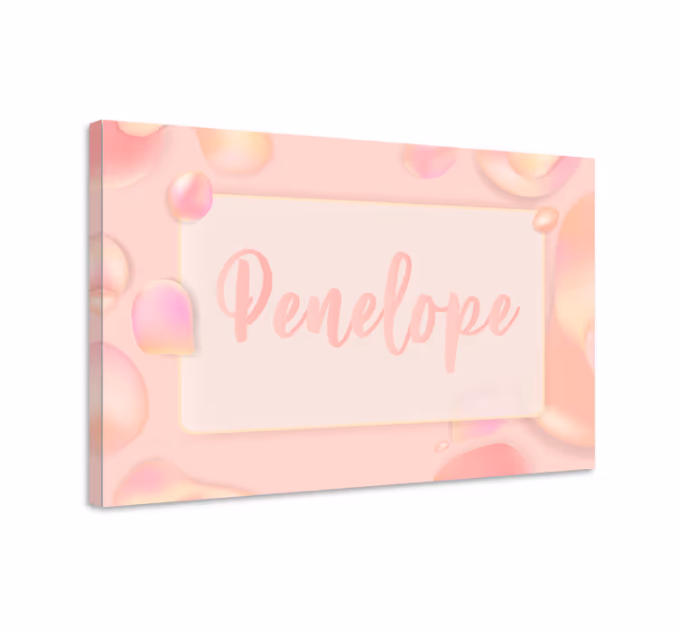 Leinwandbild personalisiert elegantes namensdisplay - TenStickers