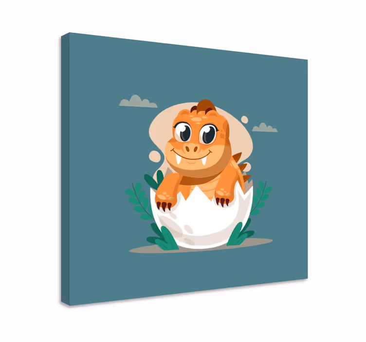 Dinosaurier wandbild süßes schlüpfendes baby - TenStickers