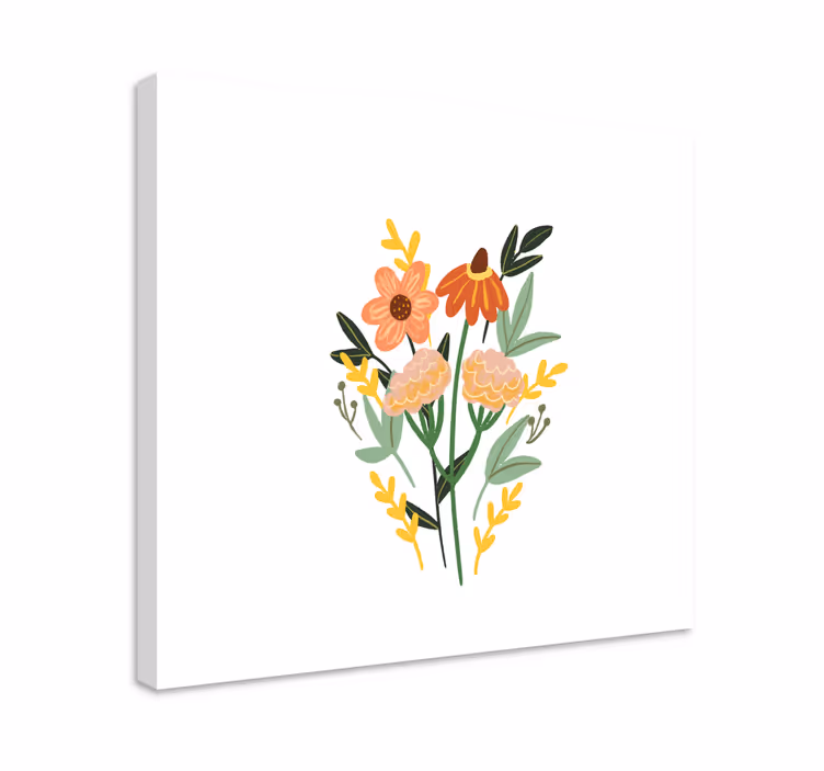 Leinwandbild charmantes blumenbouquet - TenStickers