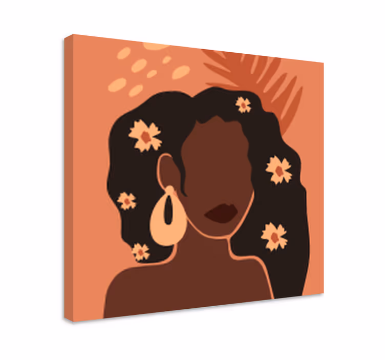 Leinwandbild elegante frauensilhouette - TenStickers