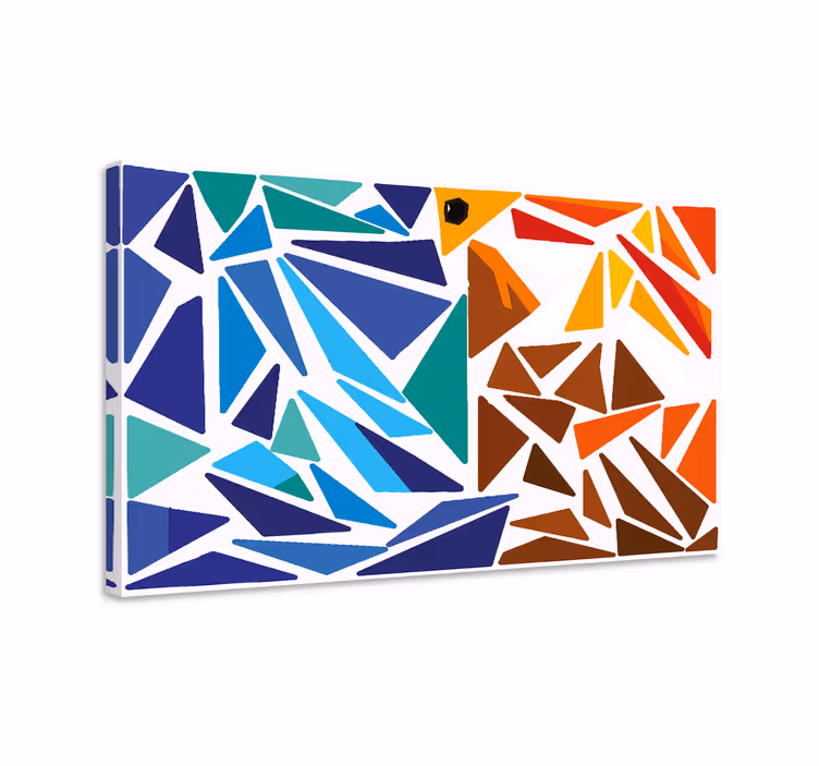 Geometrische wandbilder abstrakte winkelformation - TenStickers