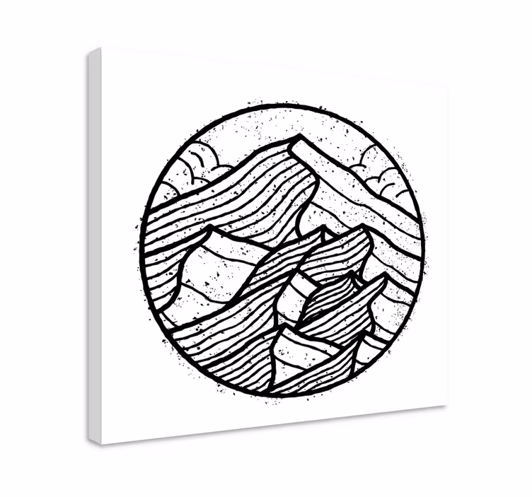 Leinwandbild skandinavisch Natur im kreis - TenStickers