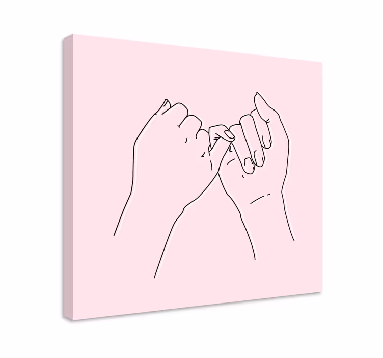 Leinwandbild geste des kleinen fingerversprechens - TenStickers