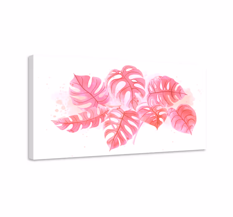 Leinwandbild skandinavisch Monstera-blatt-druck - TenStickers