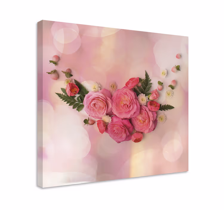 Leinwandbild Blume Rosa zart - TenStickers