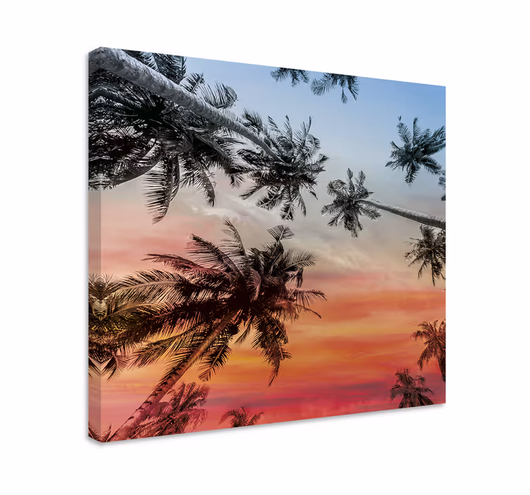 Wandbilder landschaft mit palmen-silhouette - TenStickers