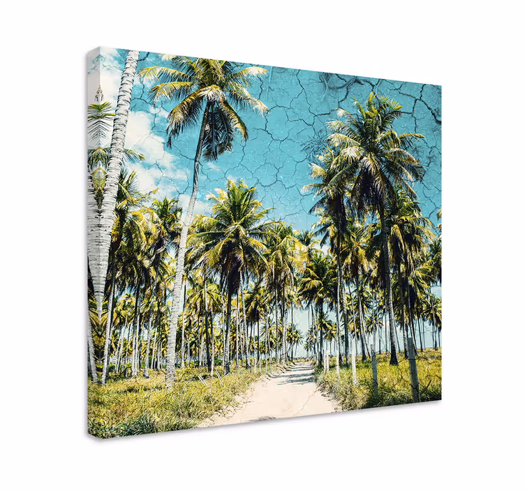 Wandbilder Landschaft tropischer palmenpfad - TenStickers